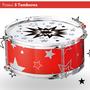 Imagem de Mini Bateria Musical Infantil Banquinho Brinquedo com 5 tambores