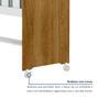 Imagem de Mini Berço 100% MDF com Rodízios Branco/Ypê