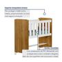 Imagem de Mini Berço 100% MDF com Rodízios Branco/Ypê