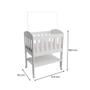 Imagem de Mini Berço 100% MDF Portátil Bebê Com Colchão e Rodinha Carolina Baby