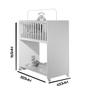 Imagem de Mini Berço Cama Baby Com Colchão Quarto Infantil 2 em 1 Branco / Rosa / Nature