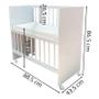 Imagem de Mini Berço Moisés Alegria com Colchão e Cômoda Infantil Ternura Baby Branco Flex - Incorplac