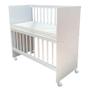 Imagem de Mini Berço Moisés Alegria com Colchão e Guarda Roupa 3 Portas Ternura Baby Branco Flex - Incorplac