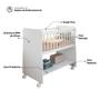Imagem de Mini Berço Para Bebê Infantil Rubi Estilo Moisés Com Colchão Branco - Desk Design