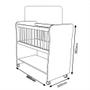 Imagem de Mini Berço Para Bebê Infantil Rubi Estilo Moisés Com Colchão Branco - Desk Design