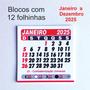 Imagem de Mini blocos para ímã de geladeira -Calendário 2025 5x5cm - 100 unidades