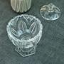 Imagem de Mini bomboniere de vidro com tampa com pedestal 9,5x14,5cm