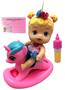 Imagem de Mini Boneca Menina Little Dolls Balancinho Balanço Unicórnio - Acompanha Acessórios Mamadeira Mágica E Certidão De Nascimento - Divertoys Brinquedos