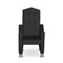 Imagem de Mini Cadeira Poltrona Infantil Troninho Decorativa Suede Preto