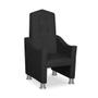 Imagem de Mini Cadeira Poltrona Infantil Troninho Decorativa Suede Preto