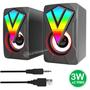Imagem de Mini Caixa De Som Multimídia Ideal Para Pc Notebook Mp3 E Mp4 P2 + Usb 6w LEY1861
