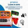 Imagem de Mini Caixa Registradora Infantil Com Luz E Som Brinquedo Menino Máquina Criança Acessórios Educativo Lojinha Cartão