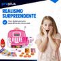 Imagem de Mini Caixa Registradora Infantil Com Luz E Som Mercado Menino Menina Máquina Completa Educativo Interativa Croissant