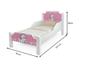 Imagem de Mini cama branca com adesivo da Gatinha Marie proteção lateral com colchão