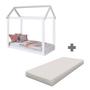Imagem de Mini Cama Com Colchão Infantil Montessoriana Branco Davi Shop JM