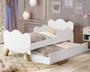 Imagem de Mini Cama Infantil Angel Com Auxiliar Sapateira Proteção Lateral Com 1 Colchão