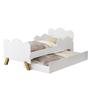Imagem de Mini Cama Infantil Angel Com Auxiliar Sapateira Proteção Lateral Com 1 Colchão