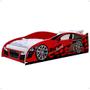 Imagem de Mini Cama Infantil Carro Corrida Speedy MDF Montessoriana Proteção Lateral Decoração Kids Tema Quarto Menino - Vermelho - RPM