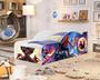 Imagem de mini cama infantil juvenil adesivada com proteção lateral com colchão