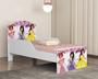 Imagem de Mini Cama Infantil Livia Para Quarto MDF Com Proteção Lateral Design Moderno Com Guarda Roupa 3 Portas 2 Gavetas