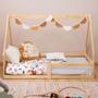 Imagem de Mini Cama Infantil Montessoriana Casinha de madeira com estrado Wilma Natural