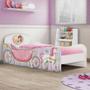 Imagem de Mini-cama Infantil Princesas na Floresta Móveis Estrela - Branco/Rosa