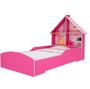 Imagem de Mini-cama Infatil Casinha Gelius Proteção Lateral e Cabeceira Casinha - Pink