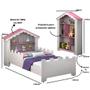 Imagem de Mini Cama Magia Castelo Com Estante E Colchão Quarto Infantil 