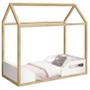 Imagem de Mini Cama Montessoriana Zoe Branco Acetinado Pinus Natural  Reller