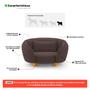 Imagem de Mini Cama Poltrona Pet Lary Baby Para Cachorro Veludo Marrom - Desk Design