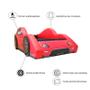 Imagem de Mini Cama Z1 com rodas sobrepostas e impressão digital - cor vermelha