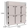 Imagem de Mini Câmara 6 Portas Refrigeradora Inox 1200 Litros Frost Free Kofisa