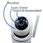 Imagem de Mini Camera Robô Ip Wifi Hd Babá Pet Onvif Sensor Movimento Automatico