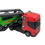 Imagem de Mini Caminhão Cegonheiro de Brinquedo com 2 Carrinhos - Vermelho