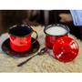 Imagem de Mini Caneca Esmaltada Com Alça 90ml Xícara Em Ágata Para Café Esmaltados Silva