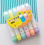 Imagem de Mini Canetas Marca Texto Lápis. Kit Com 6 - Bolun