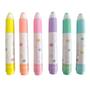 Imagem de Mini Canetas Marca Texto Lápis. Kit Com 6 - Bolun