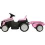 Imagem de mini carro carrinho trator elétrico infantil passeio com pedal e controle Criança Menina Rosa