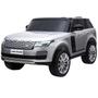 Imagem de Mini Carro Elétrico Infantil 12V Range Rover Banco de Couro Mp5 Controle Prata Brinqway Bw-122mp5pr