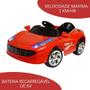 Imagem de Mini Carro Eletrico Infantil 6v Vermelho C/ Chave e Controle BW097VM Importway