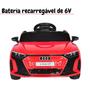 Imagem de Mini Carro Elétrico Infantil Audi Etron Gt Bateria 6V Vermelho