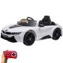 Imagem de Mini Carro Elétrico Infantil Bmw I8 Coupe 12V Controle Remoto Licenciado Branca Importway Bw-293 Br