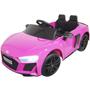 Imagem de Mini Carro Elétrico Infantil Criança 12V Audi R8 Spyder Controle Remoto Rosa Brinqway BW-123