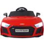 Imagem de Mini Carro Elétrico Infantil Criança 12V Audi R8 Spyder Controle Remoto Vermelho Brinqway BW-123