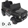 Imagem de Mini Carro Elétrico Infantil Criança 12V Mercedes G63 Amg Controle Remoto Preto Brinqway BW-124