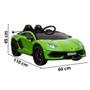 Imagem de Mini Carro Elétrico Infantil Lamborghini Aventador Svj 12V Controle Verde Importway Bw303vd