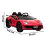 Imagem de Mini Carro Elétrico Infantil Lamborghini Aventador Svj 12V Controle Vermelho Importway Bw303vm