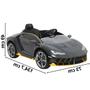 Imagem de Mini Carro Elétrico Infantil Lamborghini Centenari 12V Motorizado Controle Cinza Importway Bw305cz