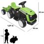 Imagem de Mini Carro Trator com Reboque Caçamba Elétrico 6V Infantil Criança Bateria Brinqway BW-079 Bivolt