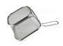 Imagem de Mini cesta de inox com alça para servir porções batata frita